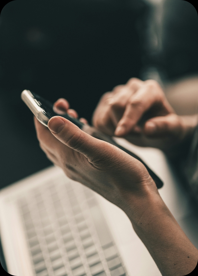 Girl holding a phone