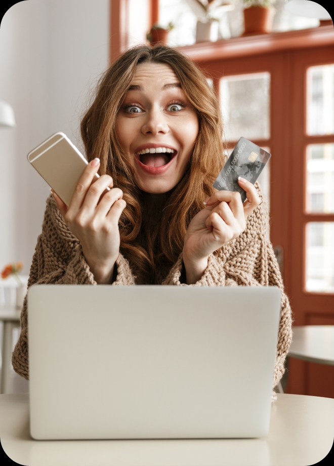 Girl holding a phone