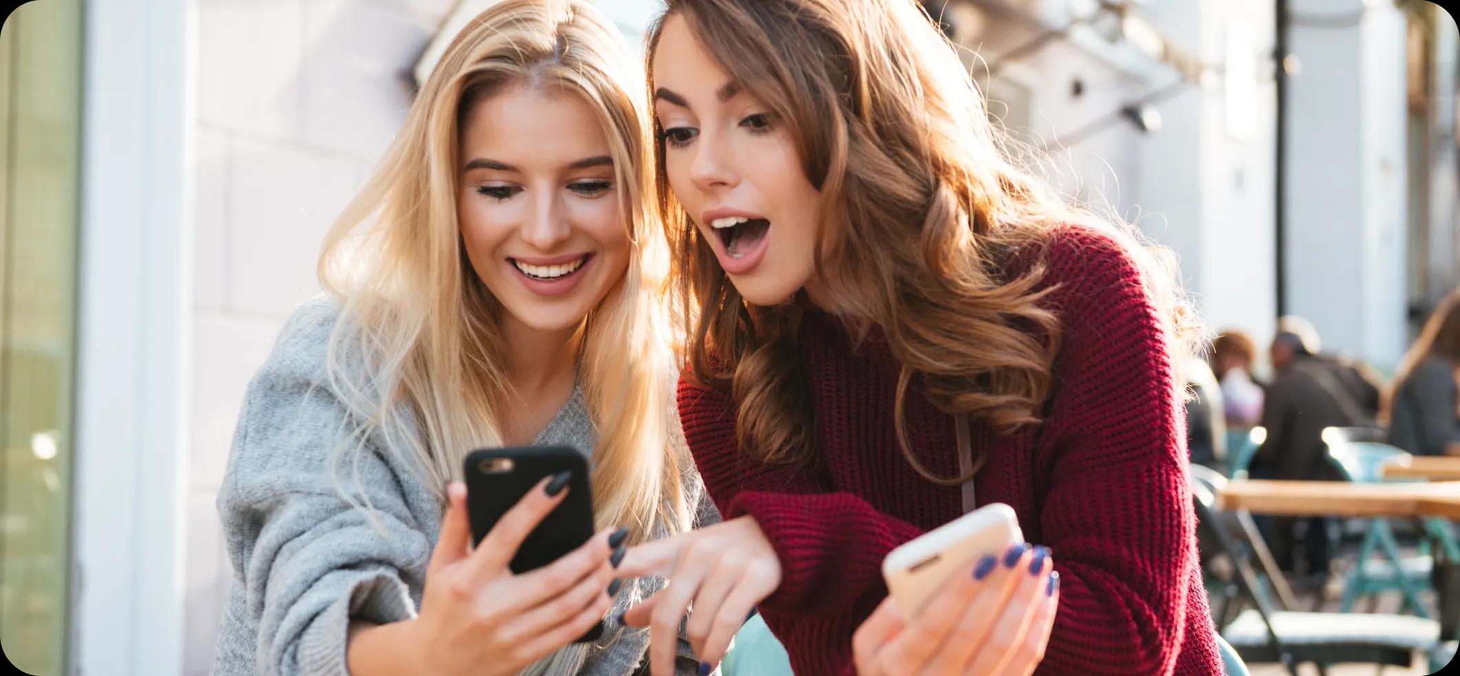 Girls Looking at the phone